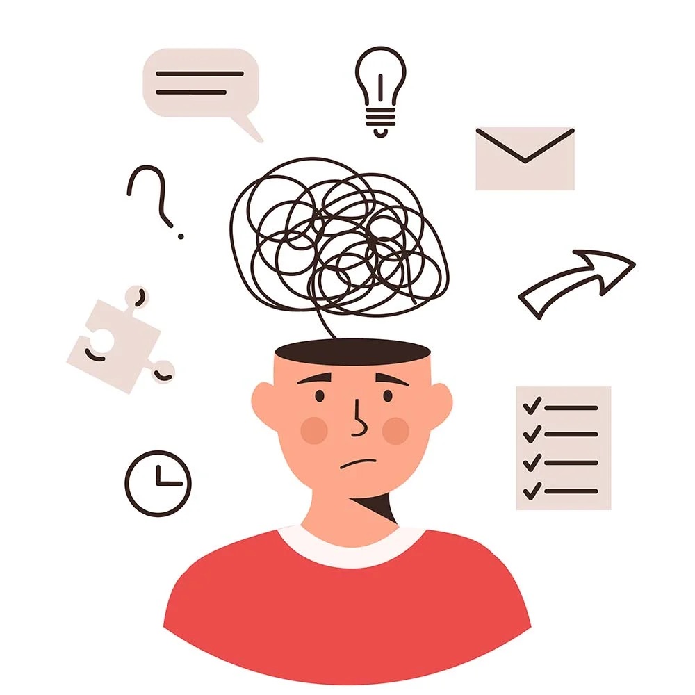 Abstract representation of fragmented attention